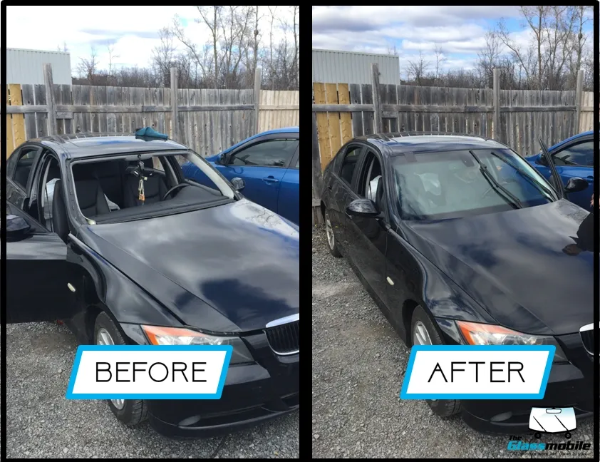 Vehicle glass replacement result