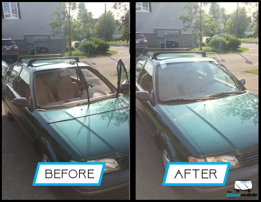 Windshield replacement result
