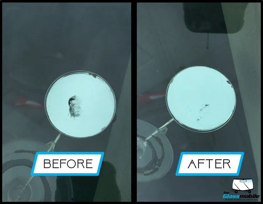 Side window replacement before and after