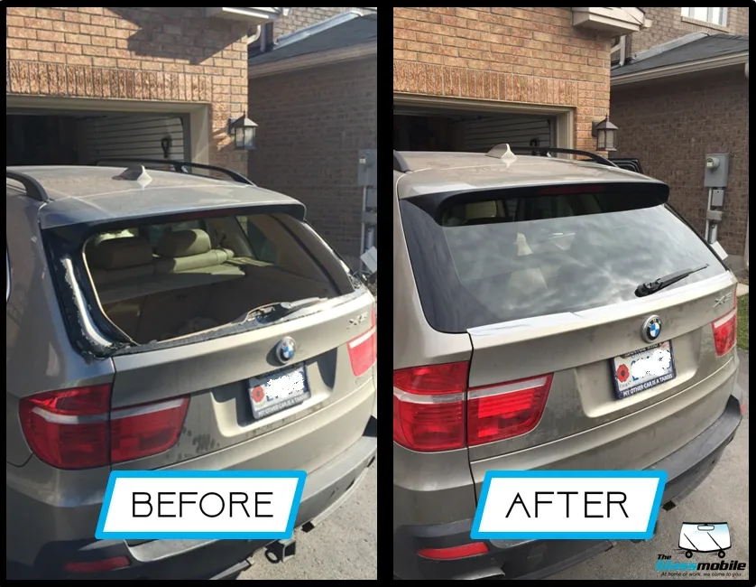 Mobile auto glass replacement result